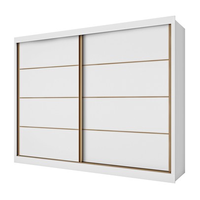 Guarda-Roupa Casal Sevilha 2 Portas 6 Gavetas 100% Mdf Branco - Mademarques
