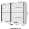 Guarda-Roupa Casal Sevilha 2 Portas 6 Gavetas Branco - Mademarques