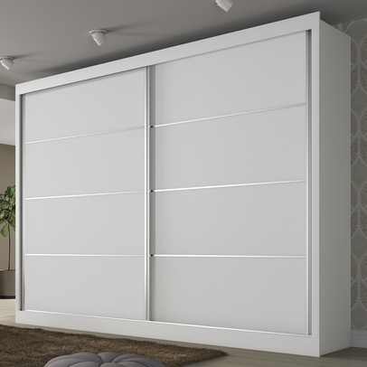Guarda-Roupa Casal Verona Plus 2 Portas 4 Gavetas 100% Mdf Branco - Mademarques