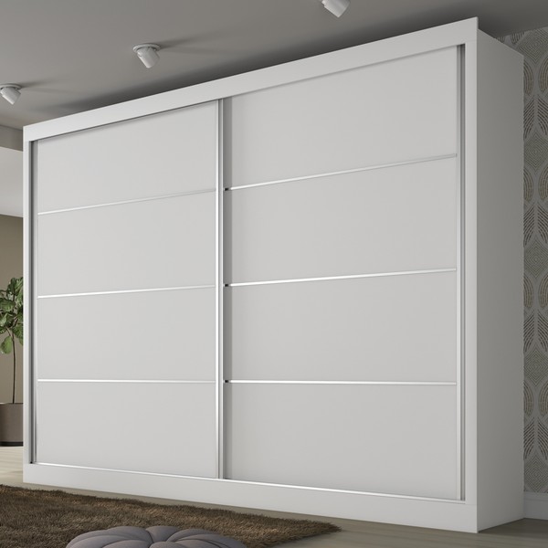 Guarda-Roupa Casal Verona Plus 2 Portas 4 Gavetas 100% Mdf Branco - Mademarques