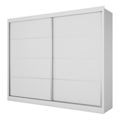 Guarda-Roupa Casal Verona Plus 2 Portas 4 Gavetas 100% Mdf Branco - Mademarques
