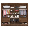 Guarda-Roupa Casal Verona 2 Portas 4 Gavetas 100% Mdf com Espelho Brauna/Off White - Mademarques