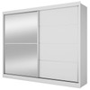 Guarda-Roupa Casal Verona 2 Portas 4 Gavetas com Espelho Branco - Mademarques