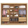 Guarda-Roupa Casal Verona Plus 2 Portas 4 Gavetas com Espelho Amendoa - Mademarques
