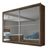 Guarda-Roupa Casal Verona Plus 2 Portas 4 Gavetas com Espelho Brauna - Mademarques