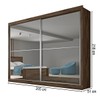 Guarda-Roupa Casal Verona Plus 2 Portas 4 Gavetas com Espelho Brauna - Mademarques