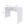 Mesa Escrivaninha Office 2 Gavetas Branco - Pnr Móveis