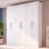 Guarda-Roupa Casal Xangai 6 Portas 2 Gavetas Branco - Doripel