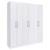 Guarda-Roupa Casal Xangai 6 Portas 2 Gavetas Branco - Doripel