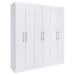 Guarda-Roupa Casal Xangai 6 Portas 2 Gavetas Branco - Doripel