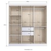Guarda-Roupa Casal Xangai 6 Portas 2 Gavetas Branco - Doripel