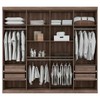 Guarda-Roupa Casal Havana 8 Portas 4 Gavetas Castanha/Off White - Santos Andirá