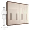 Guarda-Roupa Casal Havana 8 Portas 4 Gavetas Castanha/Off White - Santos Andirá