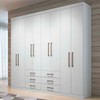 Guarda-Roupa Casal Havana 8 Portas 6 Gavetas Branco - Santos Andirá