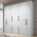 Guarda-Roupa Casal Havana 8 Portas 6 Gavetas Branco - Santos Andirá