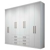 Guarda-Roupa Casal Havana 8 Portas 6 Gavetas Branco - Santos Andirá