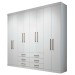 Guarda-Roupa Casal Havana 8 Portas 6 Gavetas Branco - Santos Andirá