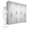 Guarda-Roupa Casal Havana 8 Portas 6 Gavetas Branco - Santos Andirá