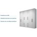 Guarda-Roupa Casal Havana 8 Portas 6 Gavetas Branco - Santos Andirá