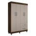 Guarda-Roupa Solteiro Paris 4 Portas 2 Gavetas Imbuia/Off White - Chf