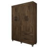 Guarda-Roupa Solteiro Paris 4 Portas 2 Gavetas Imbuia - Chf