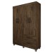 Guarda-Roupa Solteiro Paris 4 Portas 2 Gavetas Imbuia - Chf