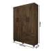 Guarda-Roupa Solteiro Paris 4 Portas 2 Gavetas Imbuia - Chf