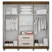 Guarda-Roupa Casal Paris 6 Portas 2 Gavetas Imbuia/Off White - Chf