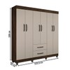 Guarda-Roupa Casal Paris 6 Portas 2 Gavetas Imbuia/Off White - Chf