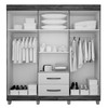 Guarda-Roupa Casal Paris 6 Portas 2 Gavetas Imbuia - Chf