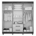 Guarda-Roupa Casal Paris 6 Portas 2 Gavetas Imbuia - Chf