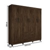 Guarda-Roupa Casal Paris 6 Portas 2 Gavetas Imbuia - Chf