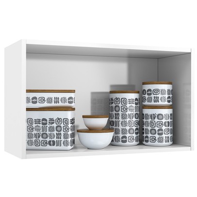 Armário Aéreo Cozinha em Aço Topázio 2 Portas Branco - Telasul