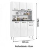 Cozinha de Aço Compacta Smart 6 Portas 1 Gaveta Branco - Telasul