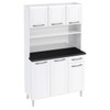 Cozinha de Aço Compacta Smart 6 Portas 1 Gaveta Branco - Telasul