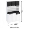 Cozinha de Aço Compacta Smart 6 Portas 1 Gaveta Branco/Preto - Telasul