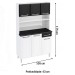 Cozinha de Aço Compacta Smart 6 Portas 1 Gaveta Branco/Preto - Telasul