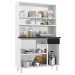 Cozinha de Aço Compacta Smart 6 Portas 1 Gaveta Branco/Preto - Telasul