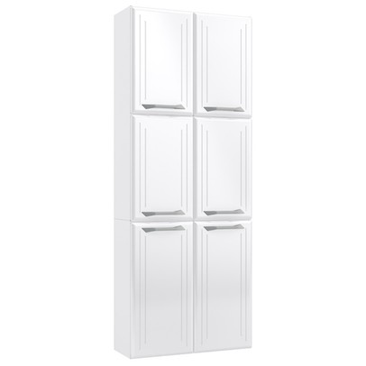 Paneleiros em Aço Topázio 6 Portas 5 Prateleiras Branco - Telasul