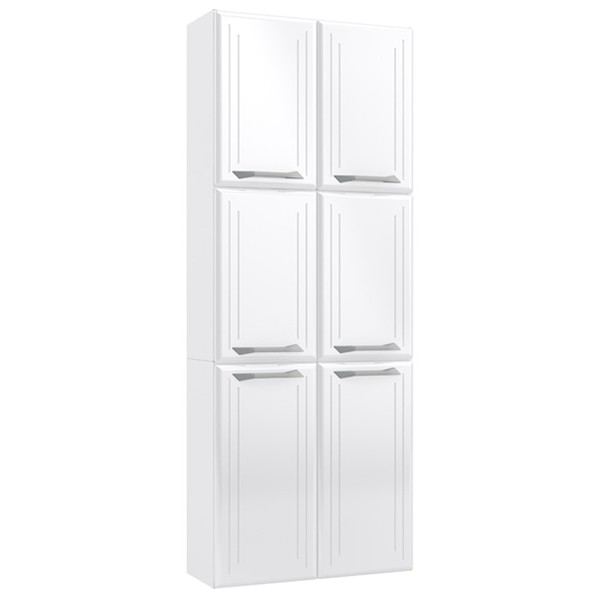 Paneleiros em Aço Topázio 6 Portas 5 Prateleiras Branco - Telasul