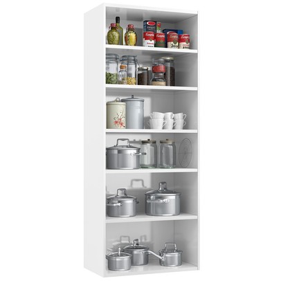 Paneleiros em Aço Topázio 6 Portas 5 Prateleiras Branco - Telasul