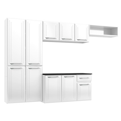 Cozinha de Aço Compacta Smart 10 Portas 1 Gaveta Suspensa Branco - Telasul