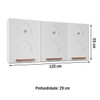 Armário Aéreo Cozinha em Aço Mirage New 3 Portas Branco - Telasul