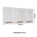 Armário Aéreo Cozinha em Aço Mirage New 3 Portas Branco - Telasul