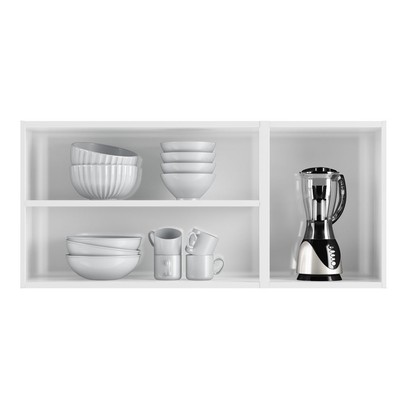 Armário Aéreo Cozinha em Aço Mirage New 3 Portas 1 Prateleira Branco - Telasul