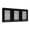 Armário Aéreo Cozinha em Aço Mirage New 3 Portas 1 Prateleira Branco/Preto - Telasul