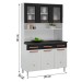 Cozinha de Aço Compacta Mirage New 6 Portas 3 Gavetas Branco/Preto - Telasul