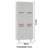 Paneleiros em Aço Mirage New 6 Portas 5 Prateleiras Branco - Telasul