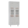 Paneleiros em Aço Mirage New 6 Portas 5 Prateleiras com Vidro Branco - Telasul