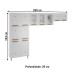 Cozinha de Aço Compacta Mirage New 11 Portas 6 Prateleiras Branco - Telasul